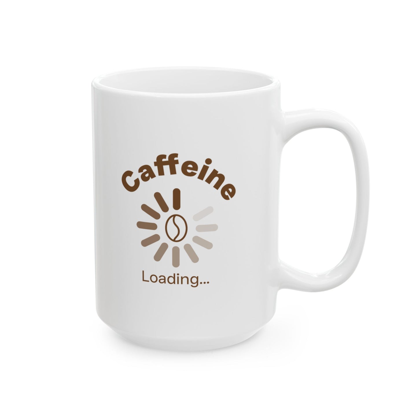 Caffeine Loading Ceramic Mug | Coffee Bean Design, For Coffee Lovers, Fun Gift Idea For Any Ocasion
