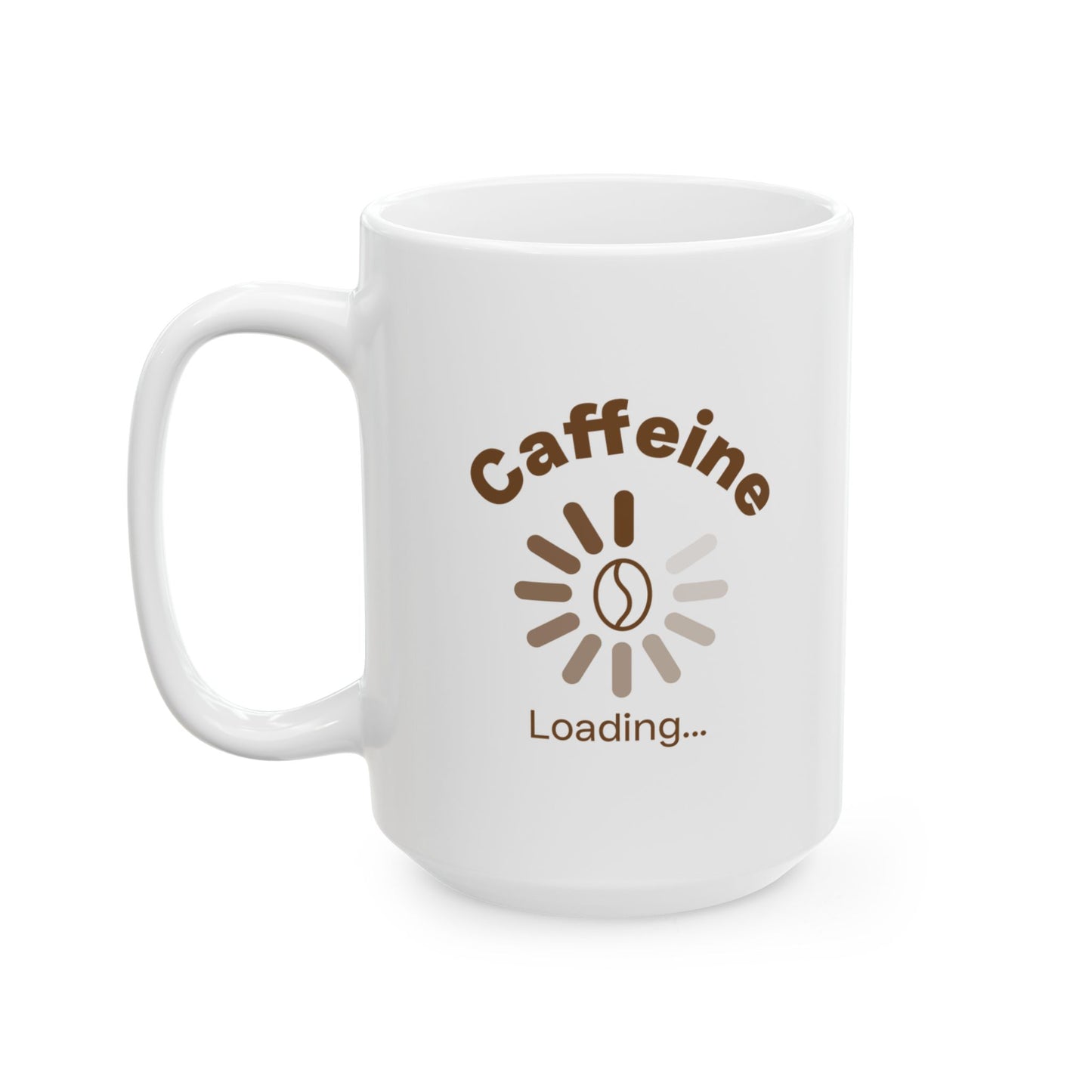 Caffeine Loading Ceramic Mug | Coffee Bean Design, For Coffee Lovers, Fun Gift Idea For Any Ocasion