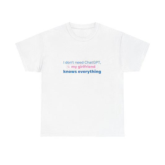 I Don’t Need ChatGPT, My Girlfriend Knows Everything Men's T-Shirt