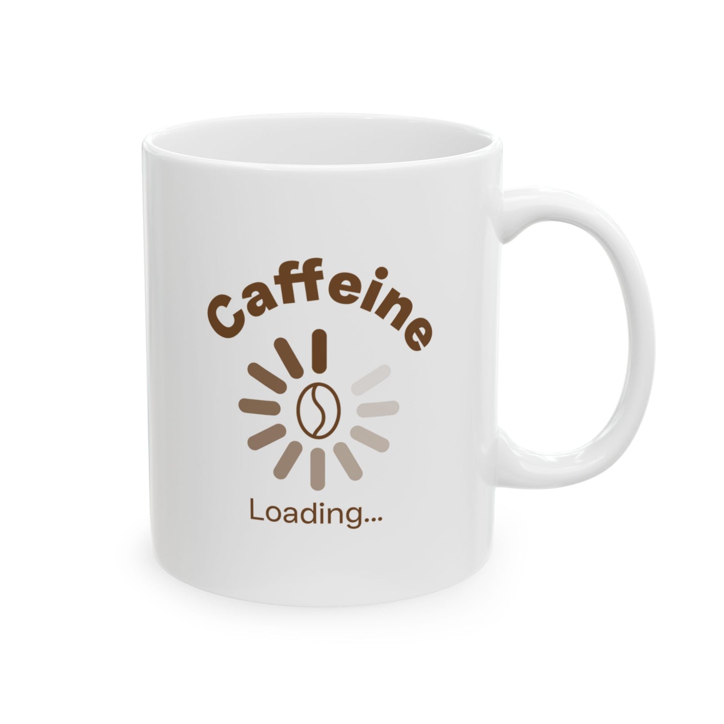 Caffeine Loading Ceramic Mug | Coffee Bean Design, For Coffee Lovers, Fun Gift Idea For Any Ocasion
