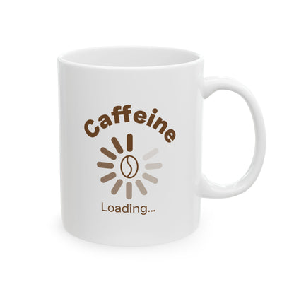 Caffeine Loading Ceramic Mug | Coffee Bean Design, For Coffee Lovers, Fun Gift Idea For Any Ocasion