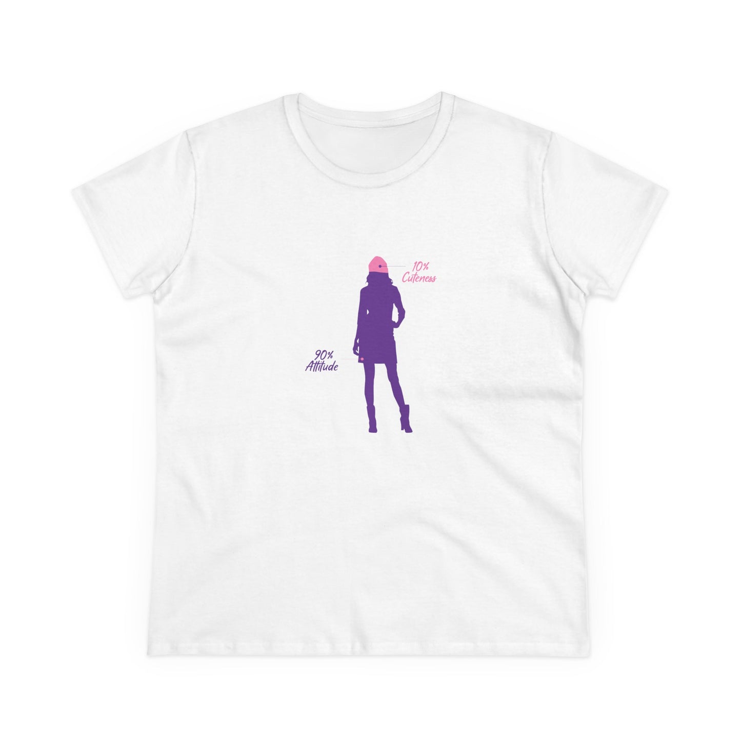 10% Cuteness, 90% Attitude Women's T-Shirt