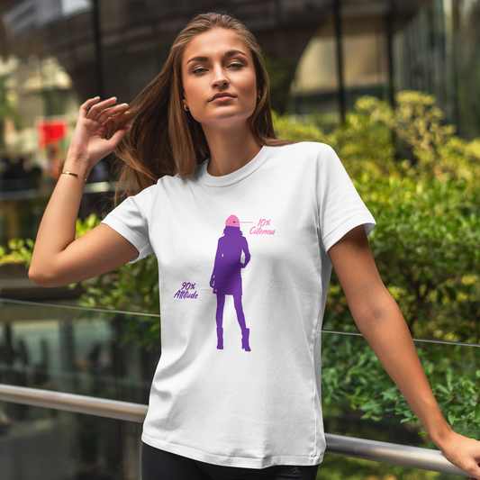 10% Cuteness, 90% Attitude Women's T-Shirt