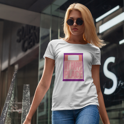 My Happy Place, MY Bed Women's Shirt | Fun Shirt for Sleep Lovers and Relaxed Gift Idea