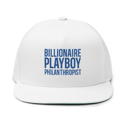 Billionaire Playboy Philanthropist Hat | Motivational Flat Bill Cap, Fun Gift Idea Entrepreneurs And Birthdays