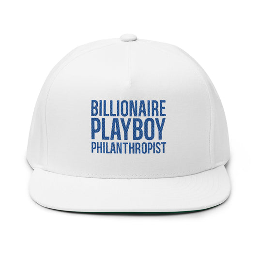 Billionaire Playboy Philanthropist Hat | Motivational Flat Bill Cap, Fun Gift Idea Entrepreneurs And Birthdays