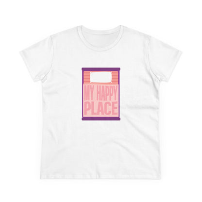 My Happy Place, MY Bed Women's Shirt | Fun Shirt for Sleep Lovers and Relaxed Gift Idea