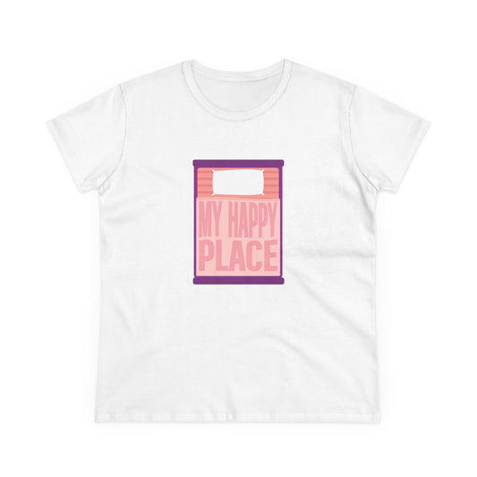 My Happy Place, MY Bed Women's Shirt | Fun Shirt for Sleep Lovers and Relaxed Gift Idea