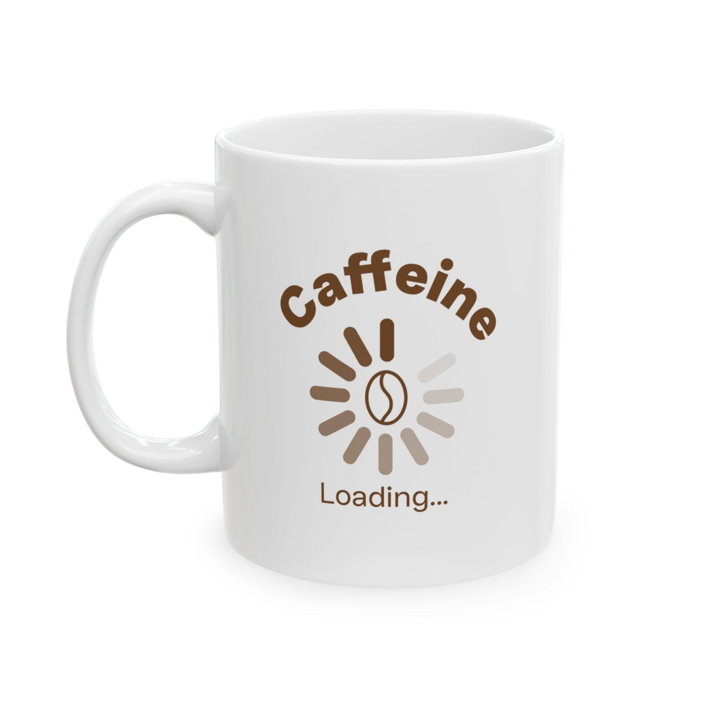 Caffeine Loading Ceramic Mug | Coffee Bean Design, For Coffee Lovers, Fun Gift Idea For Any Ocasion