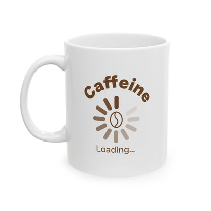 Caffeine Loading Ceramic Mug | Coffee Bean Design, For Coffee Lovers, Fun Gift Idea For Any Ocasion