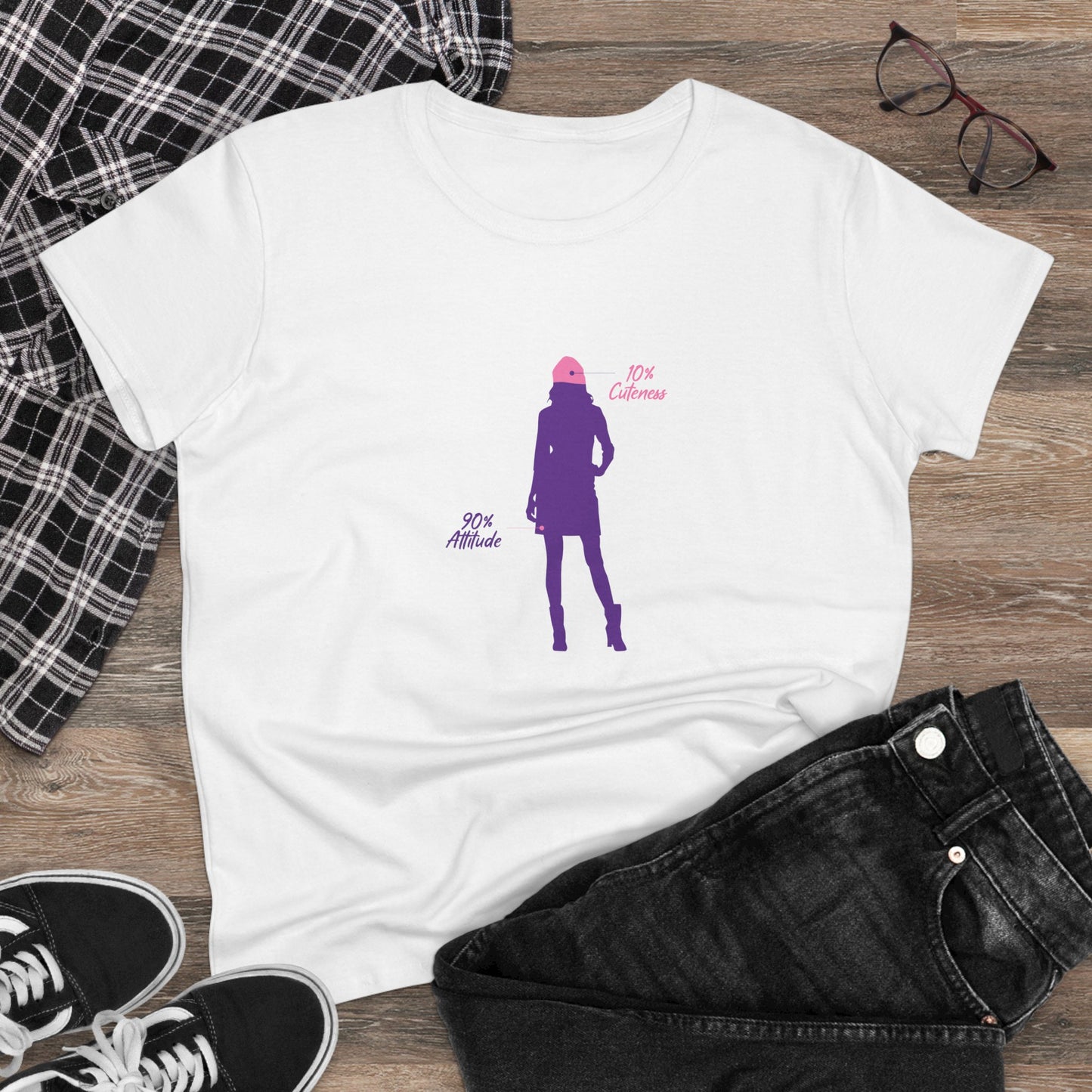 10% Cuteness, 90% Attitude Women's T-Shirt